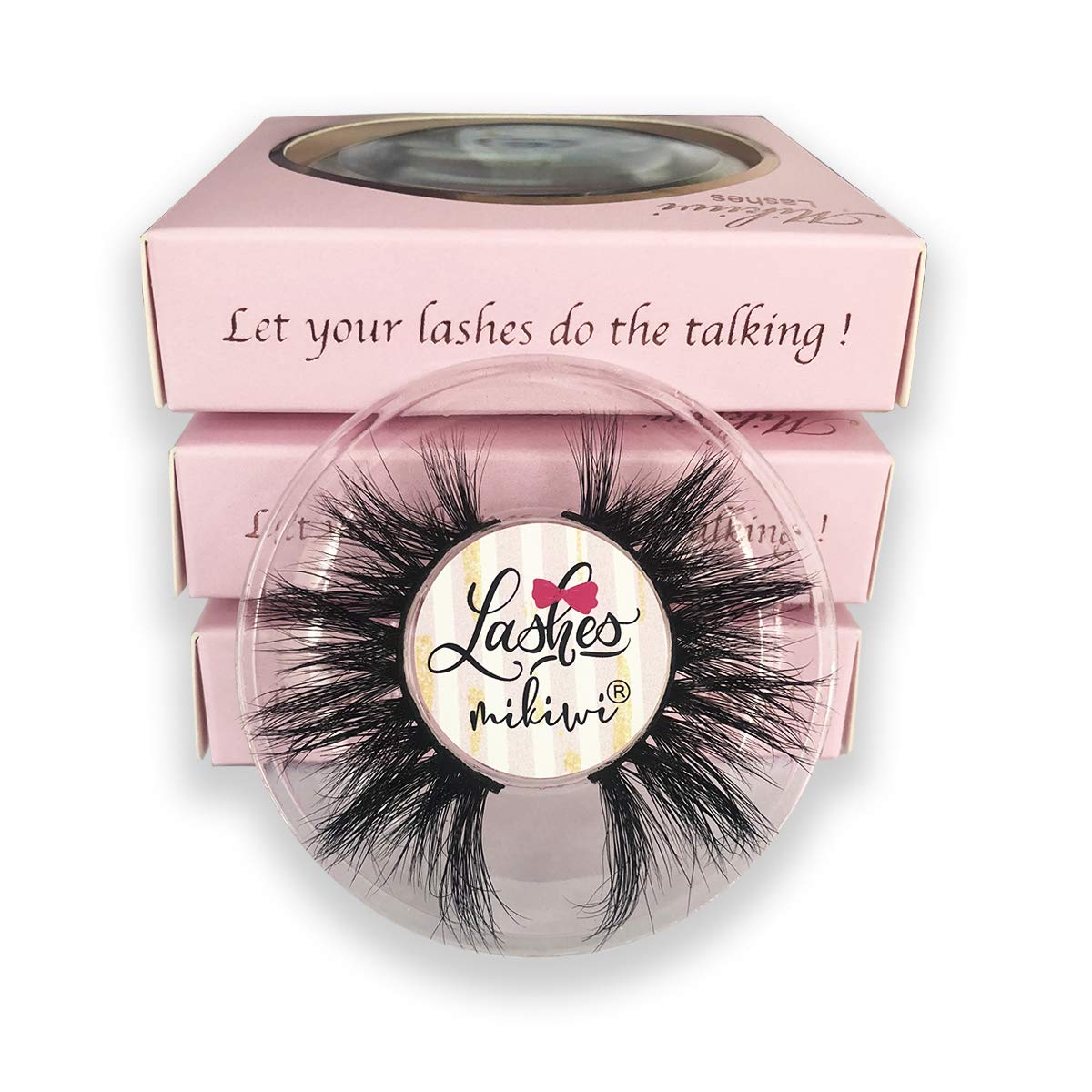 Mikiwi D384-3 3D fluffy mink lashes for bold eyes.