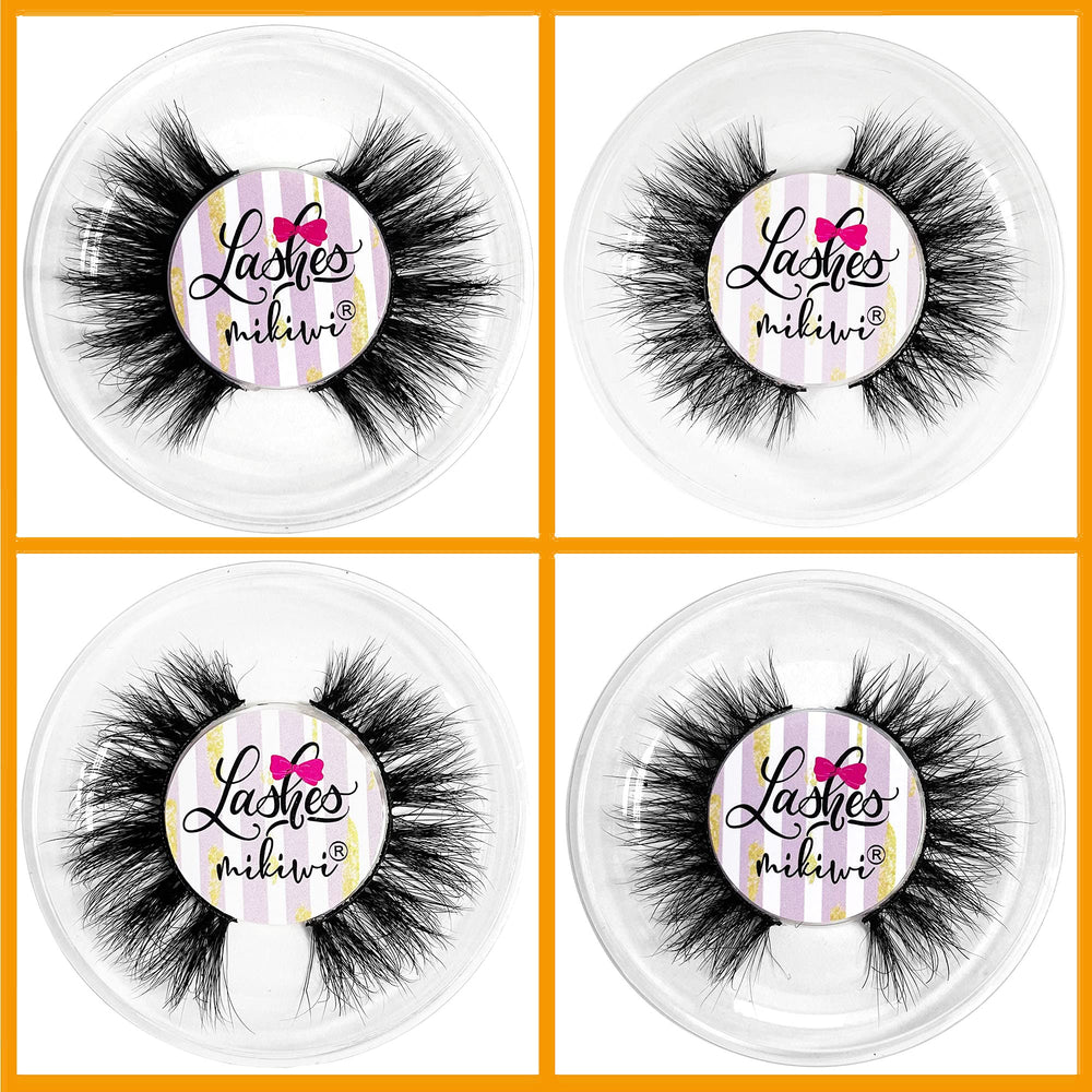 Mikiwi mink lashes reusable up to 20-25 wears with proper care.