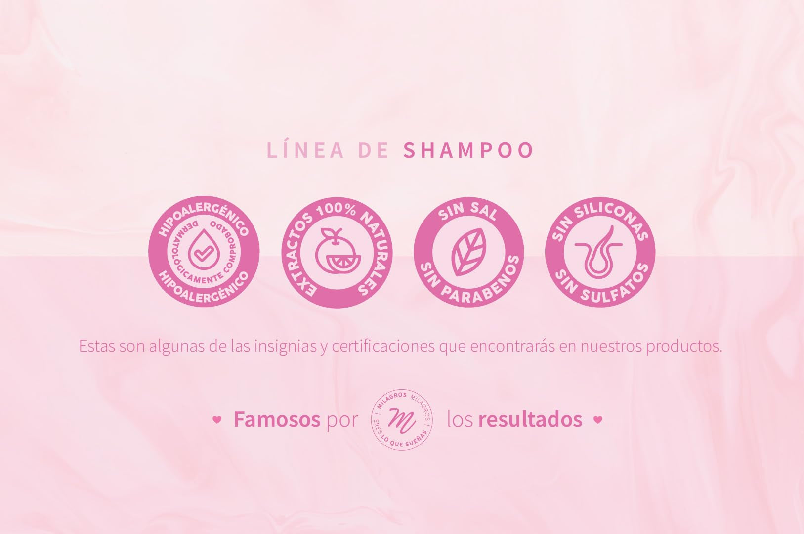 Milagros Emergency Hair Shampoo step-by-step application demonstrates rich lather and easy rinse.