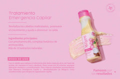 MILAGROS Emergency Hair Treatment texture close-up shows creamy formula for nourishment