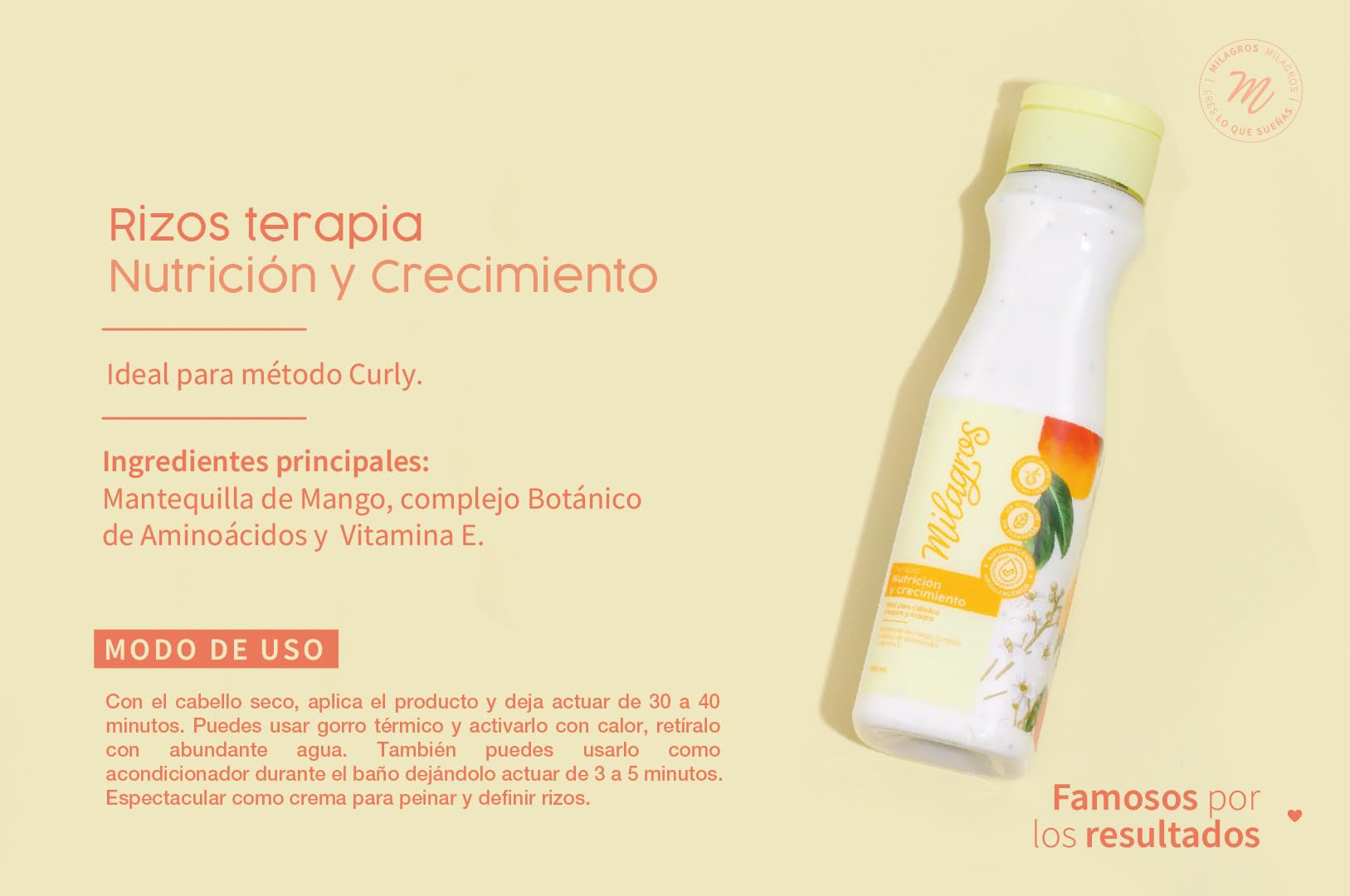 Milagros Nutrition Growth Serum dispensing action for stronger hair.