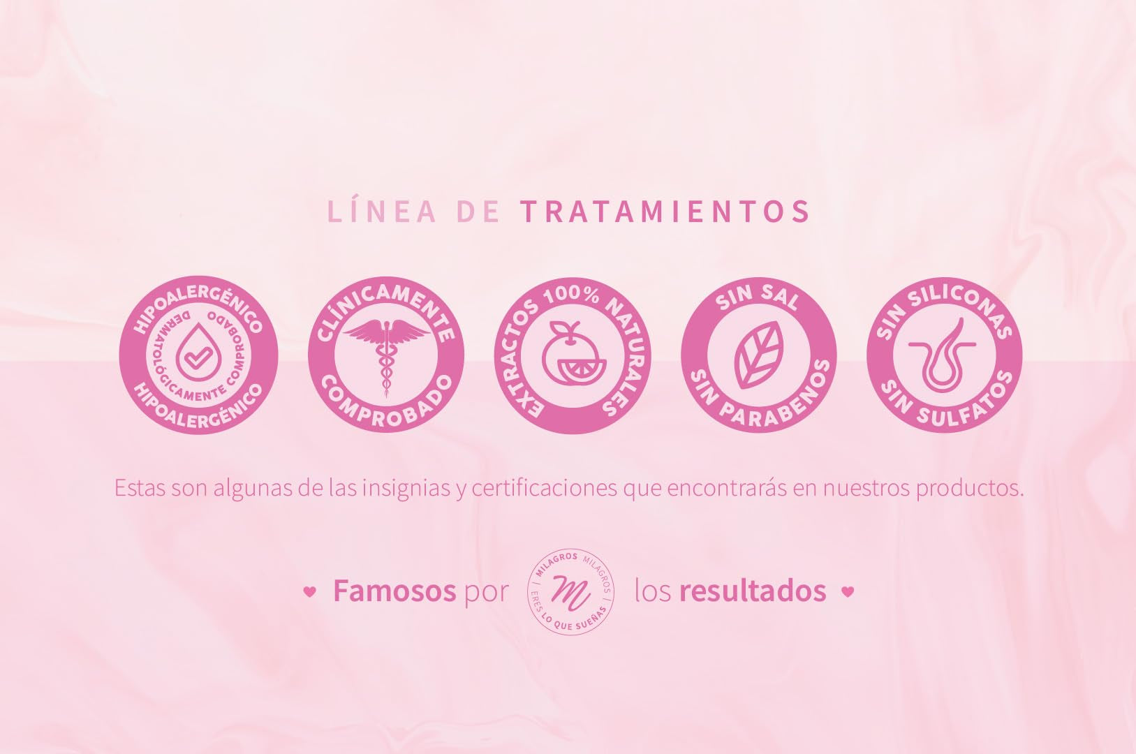 Milagros sustainable packaging emphasizing eco-friendly hair care.