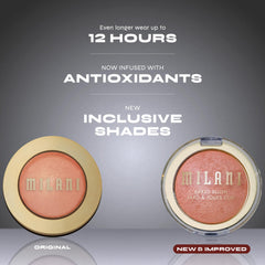 Milani Baked Blush Rose Gold Soft Shimmer catches light