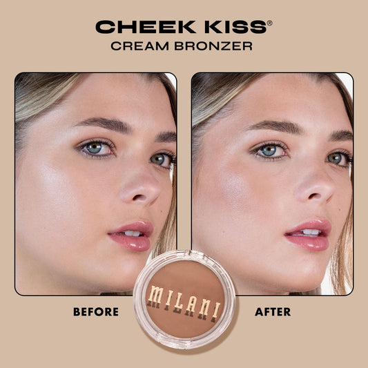Milani Cheek Kiss Hey Honey swirl detail highlights blended shade and blur.