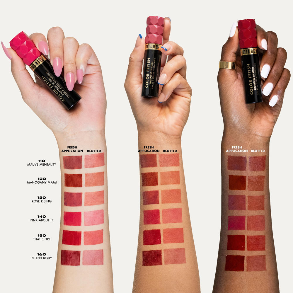 Milani Color Fetish Lip Stain 140 Pink About It gloss to semi matte finish