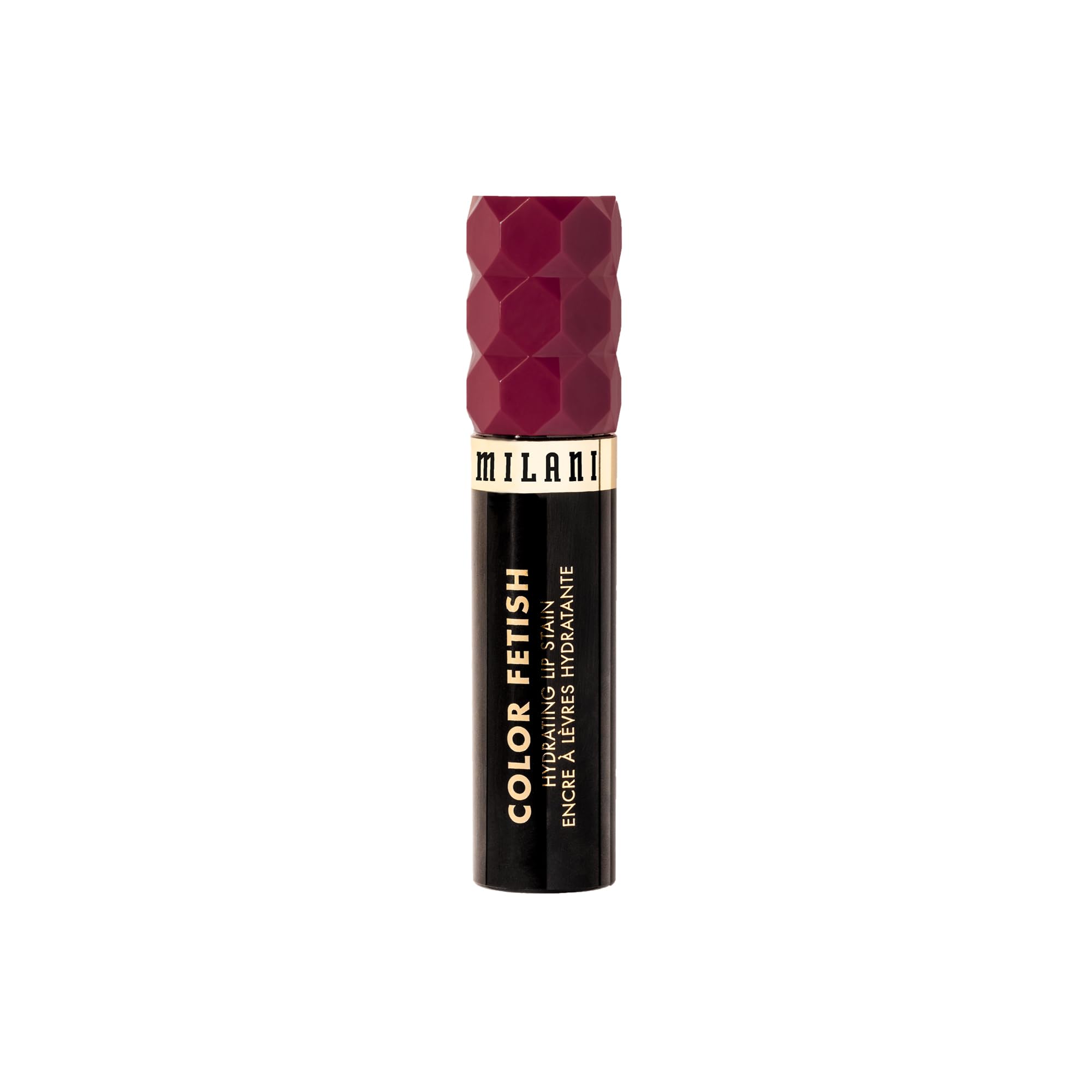 Milani Color Fetish Lip Stain 160 Bitten Berry arm swatch reveals berry shade payoff.