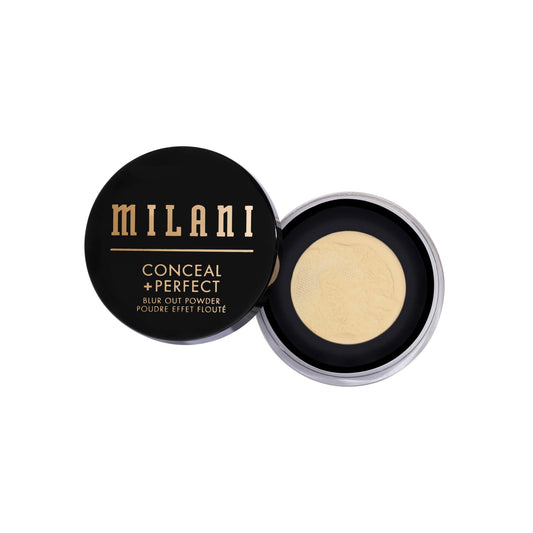 Milani Conceal + Perfect Blur Out Powder soft brush dust for light, breathable coverage