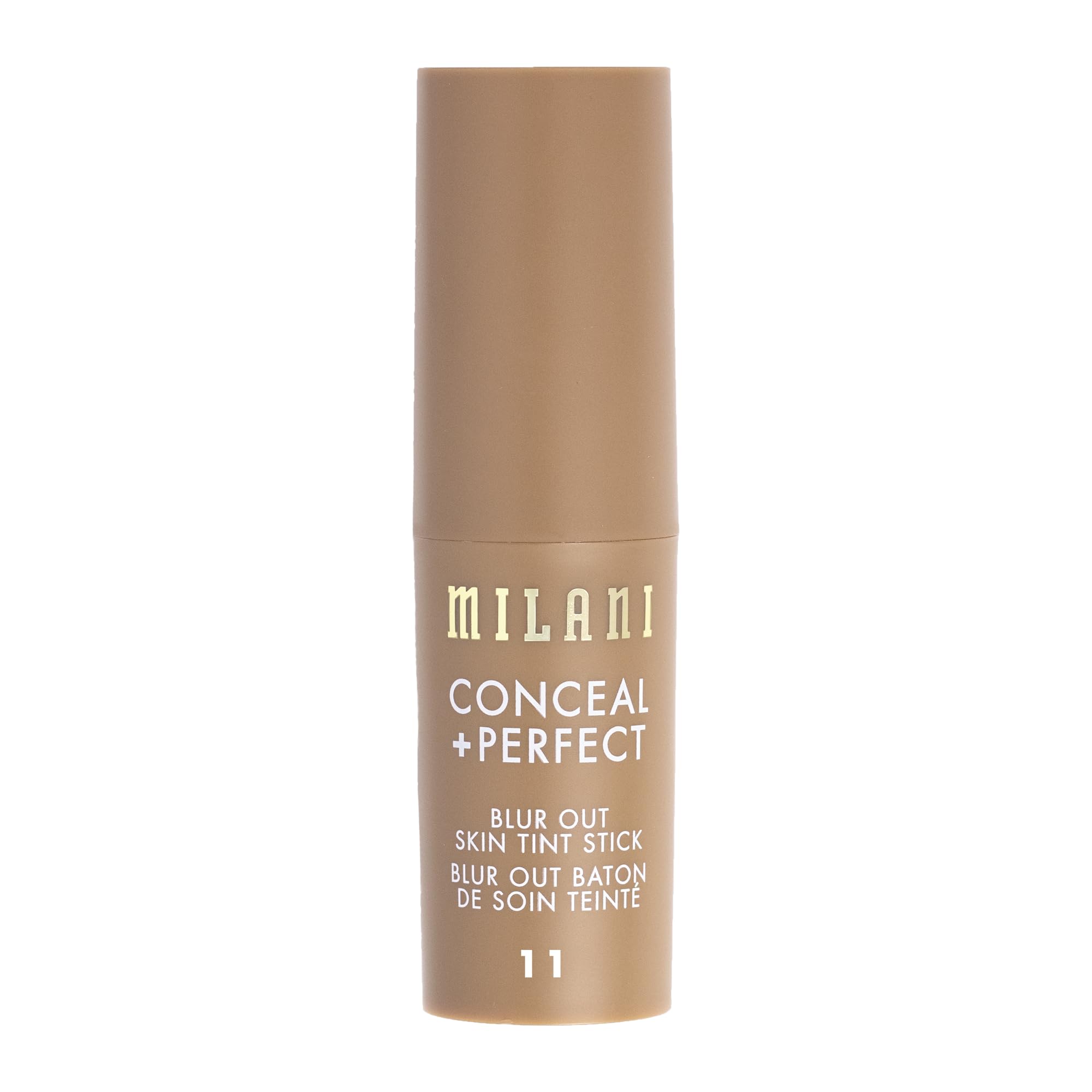 Milani Conceal + Perfect Skin Tint Stick delivers a soft-matte, breathable texture.