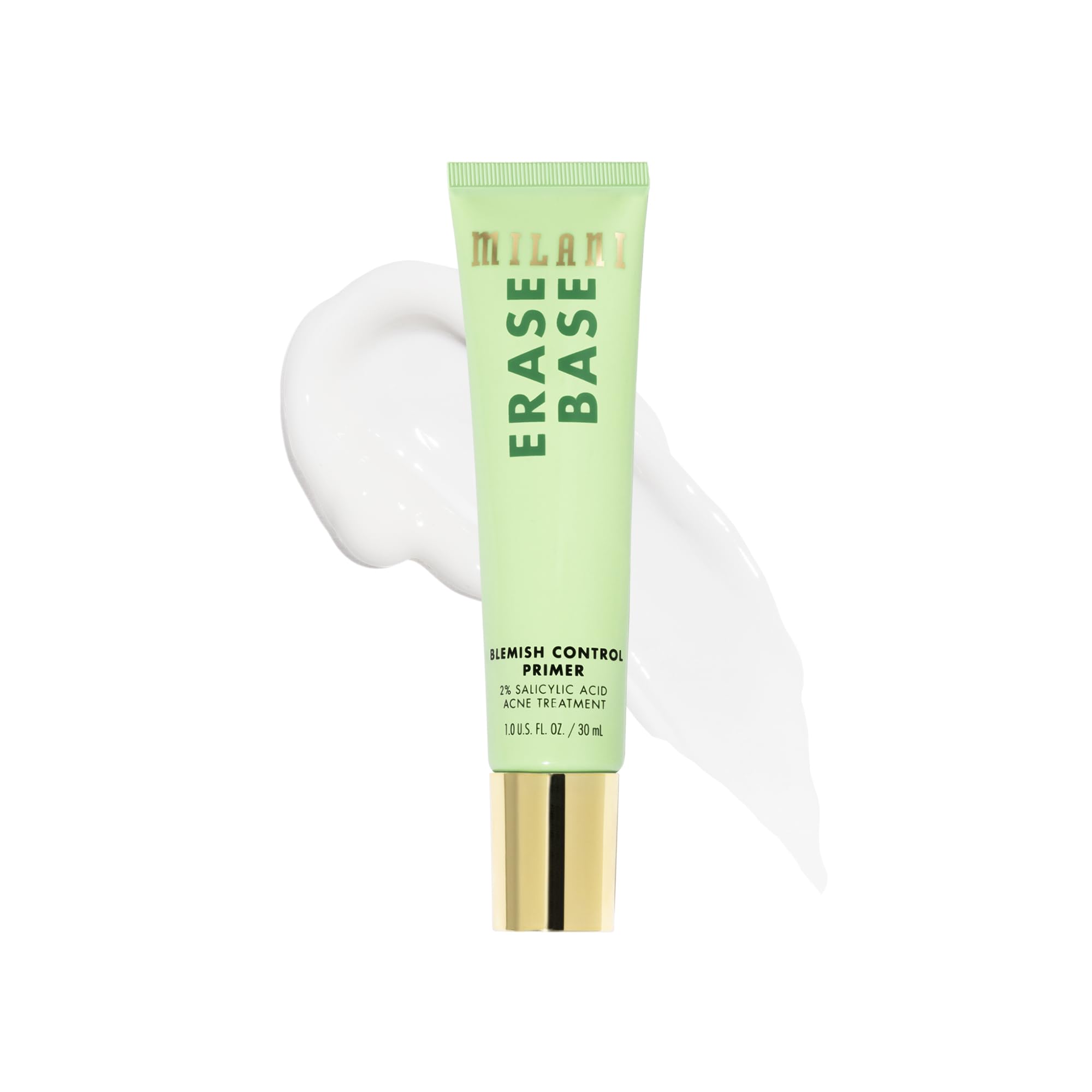 Milani Erase Base Blemish Control Primer bottle with smooth matte base for oily skin