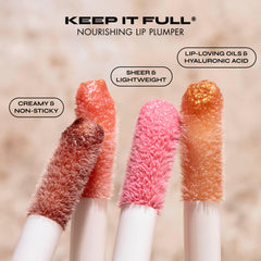 Swatch of Milani Keep It Full Soft Rose showing sheer, creamy texture.