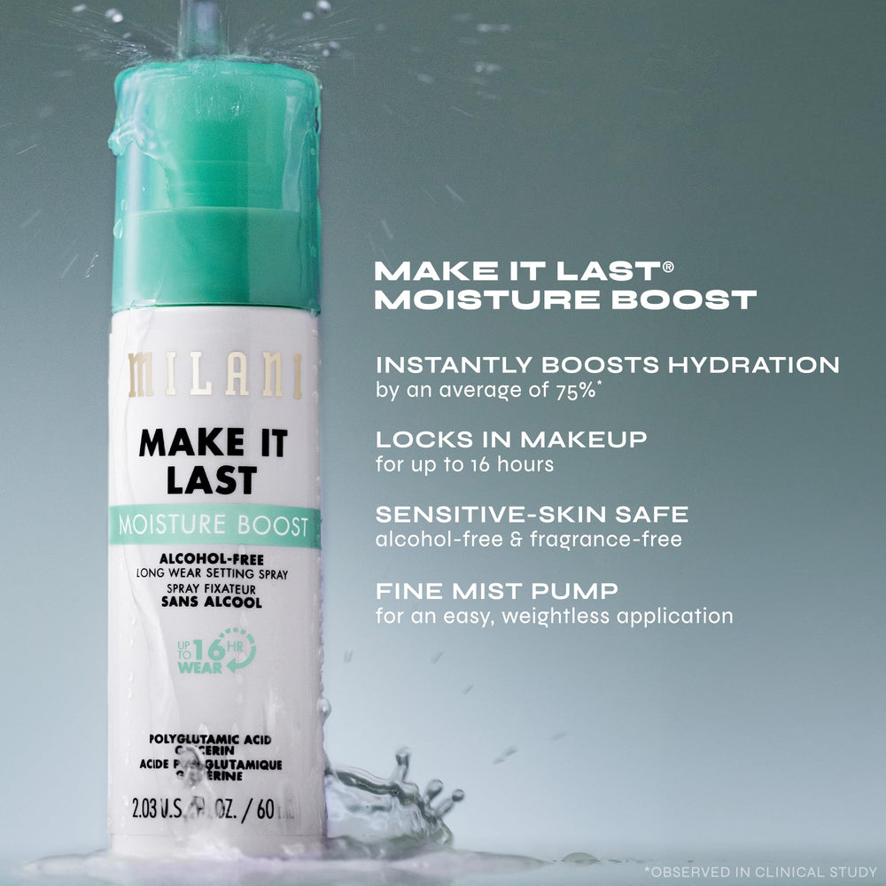 Alcohol-free fragrance-free Milani setting spray gentle for sensitive skin