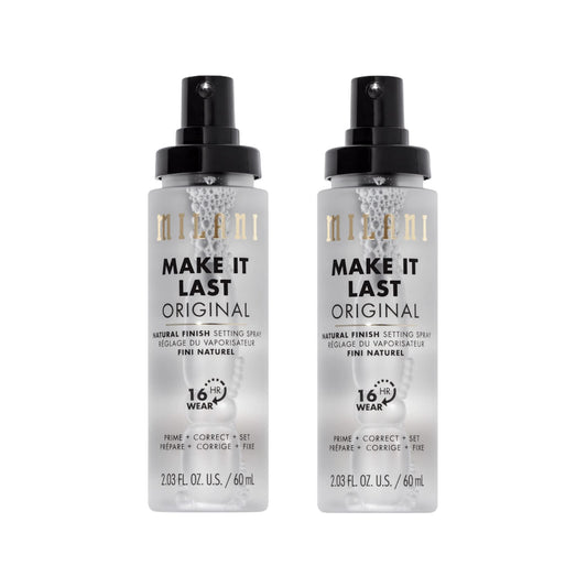Milani Make It Last prime-set bottle ready for makeup prep and setting
