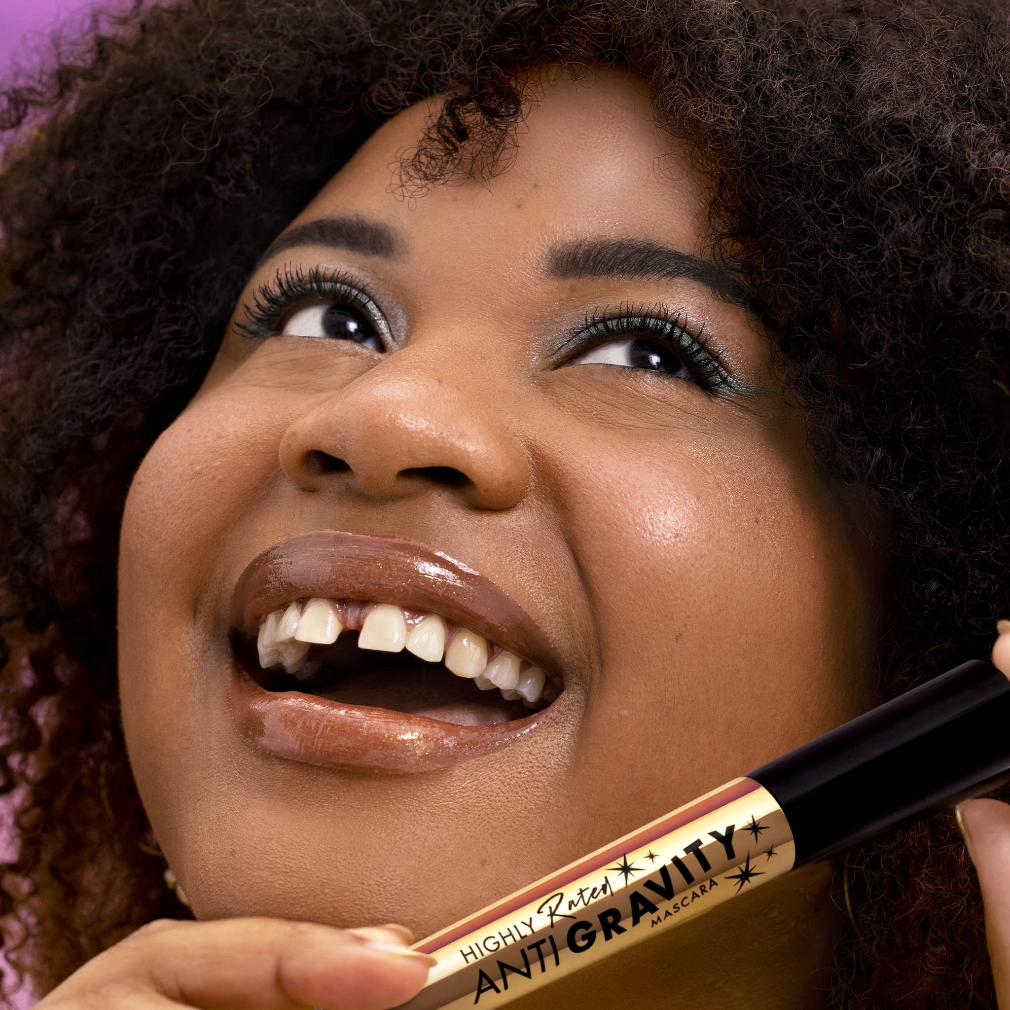 Milani mascara defines lashes from root to tip for definition.