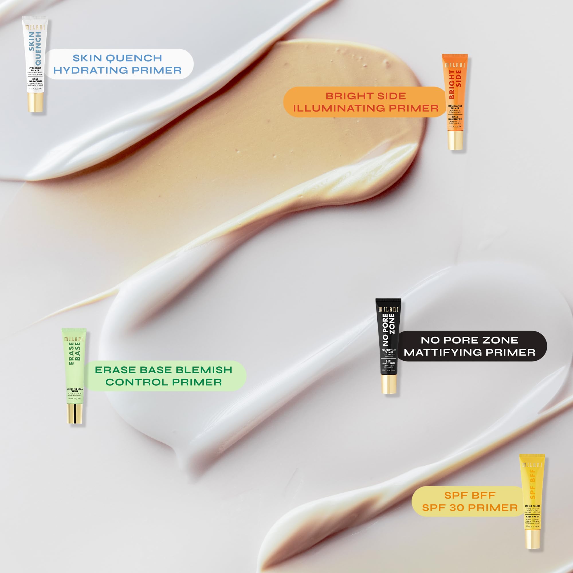Milani Skin Quench Hydrating Primer conveys moisture for comfortable makeup application