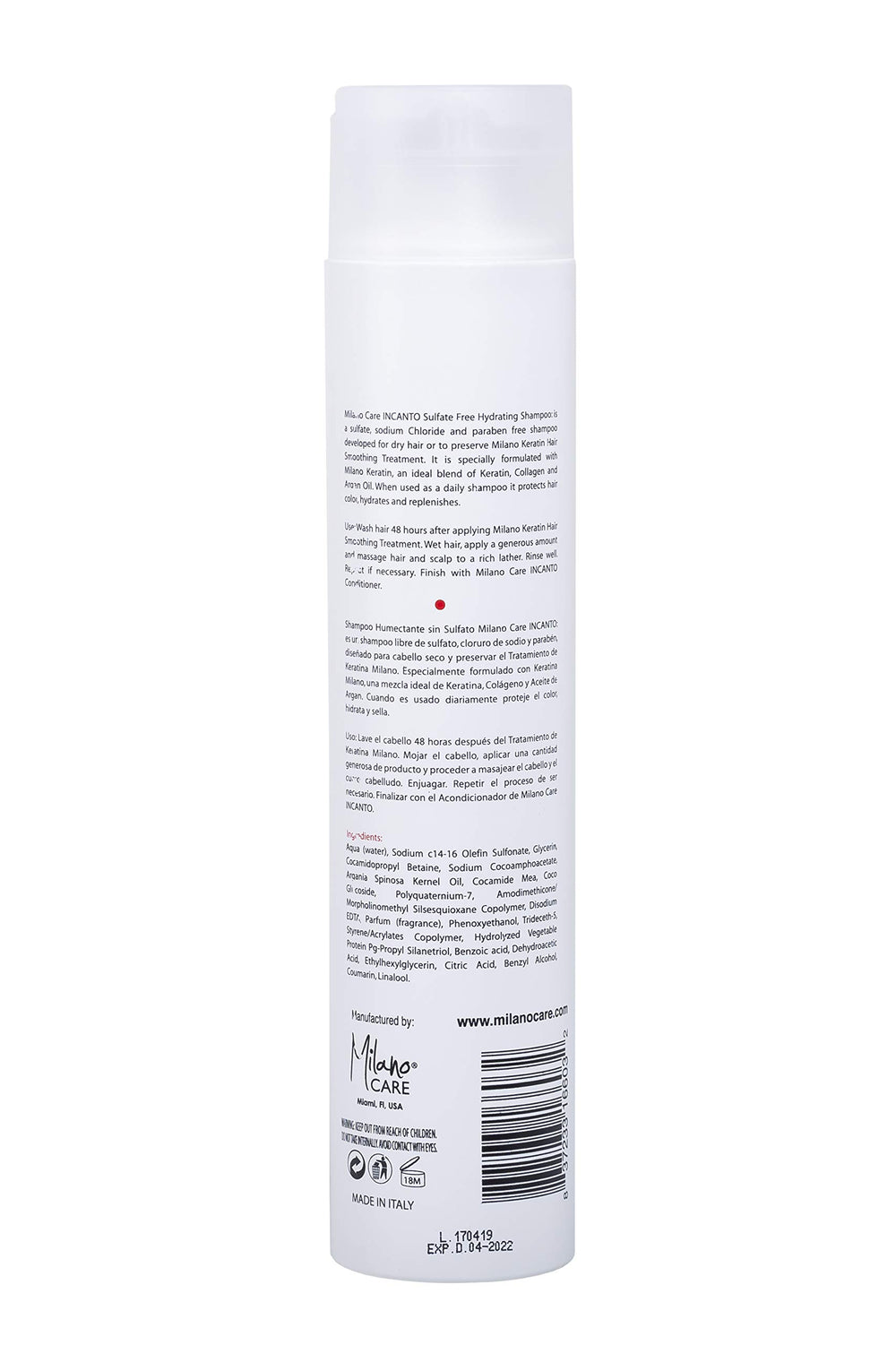Milano Care eco-packaging design for keratin set.