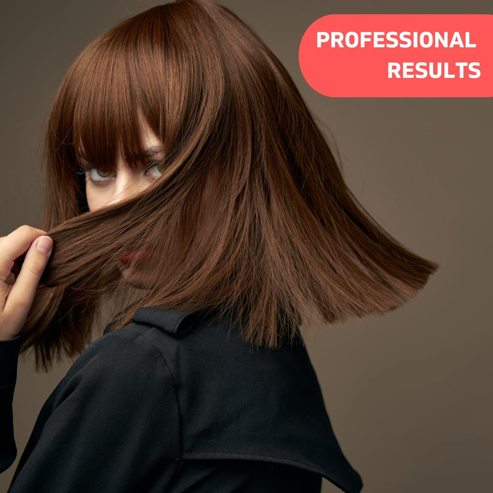 Hair after treatment shows silky shine and smoothness