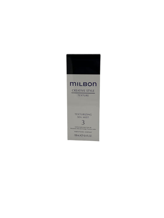 Milbon Creative Style Sea Mist No.3 bottle adds lightweight texture for natural beachy waves.