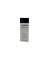 Milbon Moisture Replenishing Treatment bottle highlights hydrating formula for dry hair.
