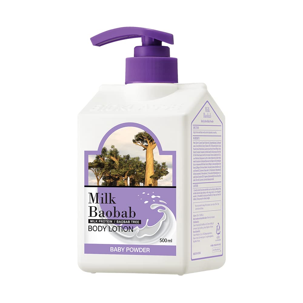 Milk Baobab Body Lotion bottle demonstrating lightweight hydration for daily use