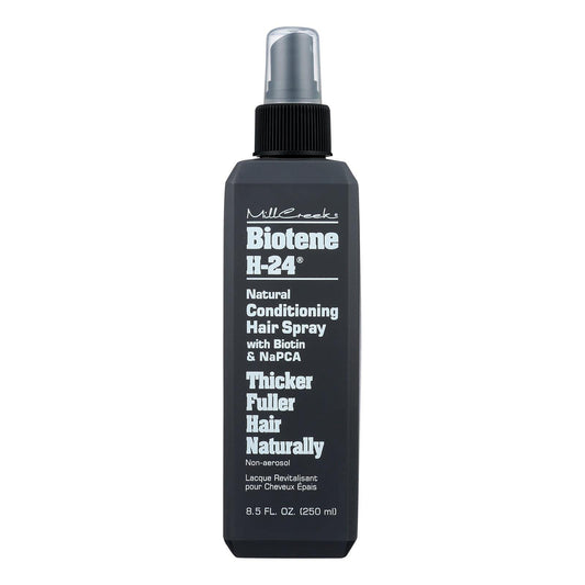 Mill Creek Biotene H-24 conditioning spray bottle for lightweight conditioning.