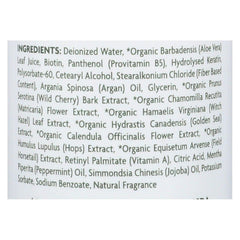 Mill Creek Biotin Conditioner back label emphasizes natural and organic ingredients.