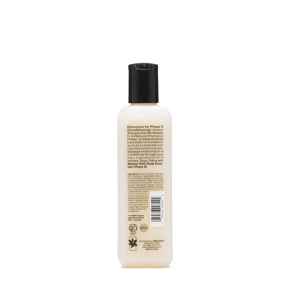 Mill Creek Biotin H24 conditioner box on sink for at home conditioning.