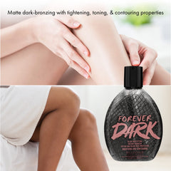Millennium Tanning Forever Dark tattoo-color fade protection helps preserve art and tan.