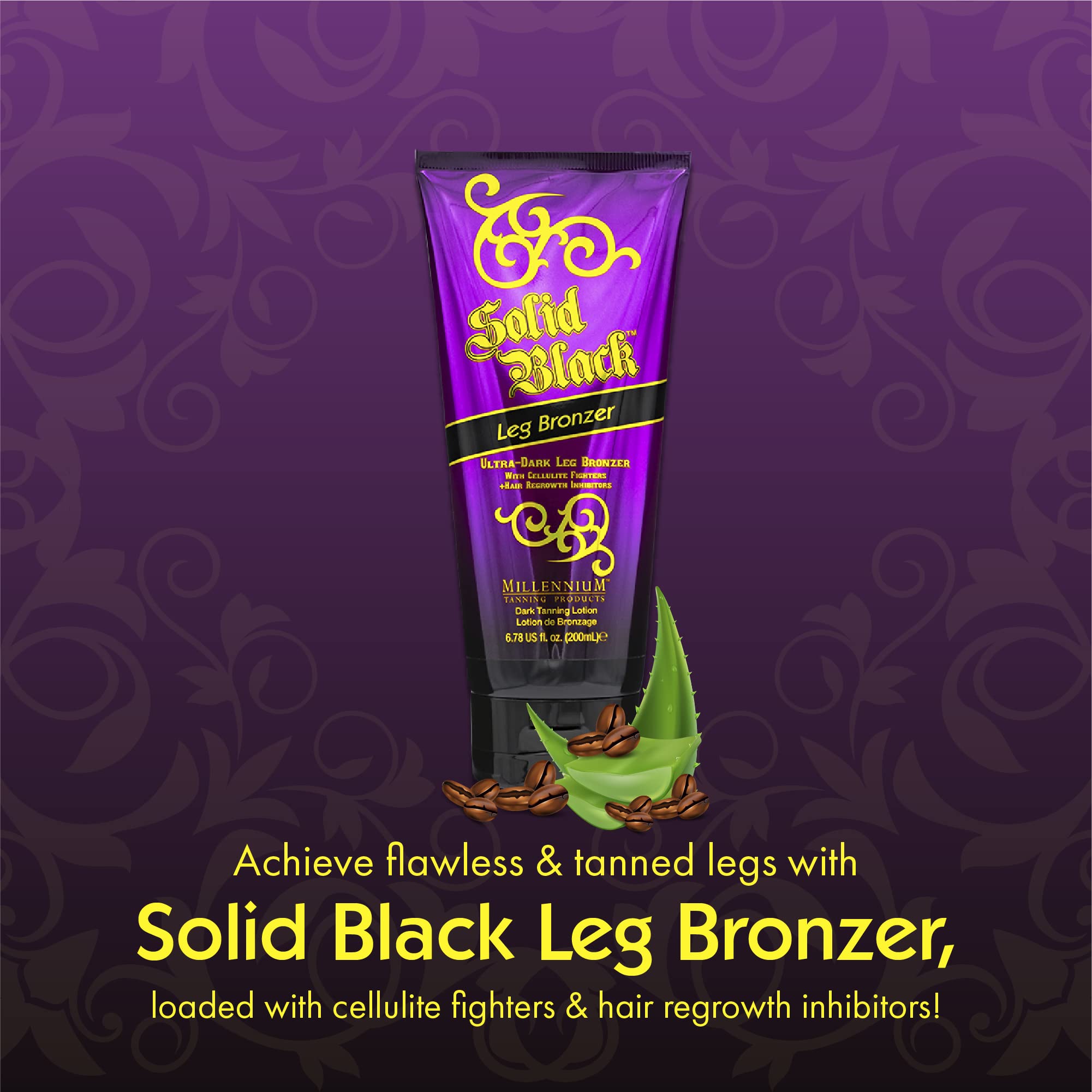 Finish on leg after applying Millennium Tanning Solid Black Leg Bronzer.