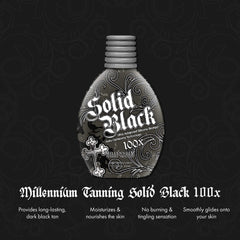 Millennium Tanning Solid Black silicone bronzer close-up showing glow