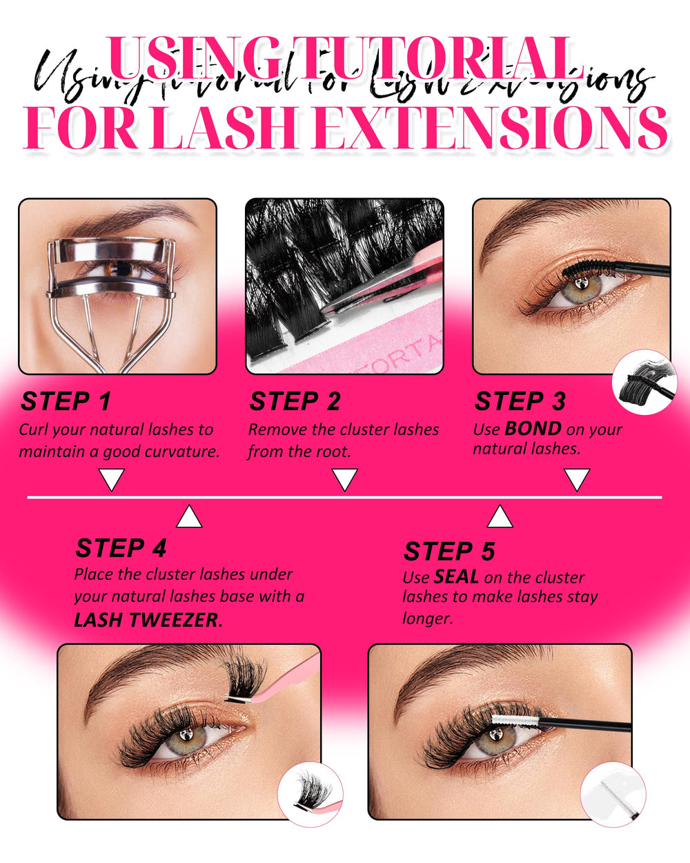 MilyBest 150D volume clusters for high-density lashes