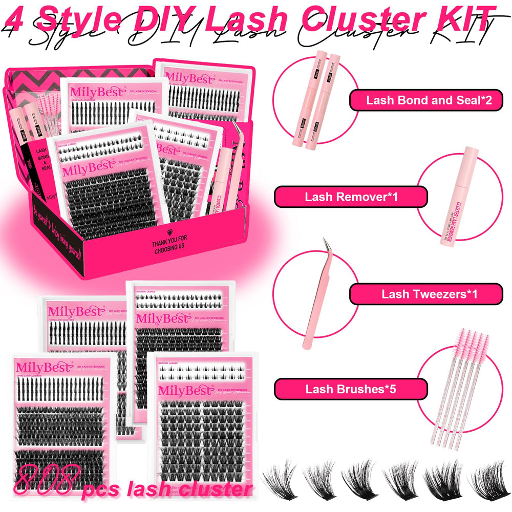 MilyBest dual-ended lash glue bottle with strong hold and easy removal.