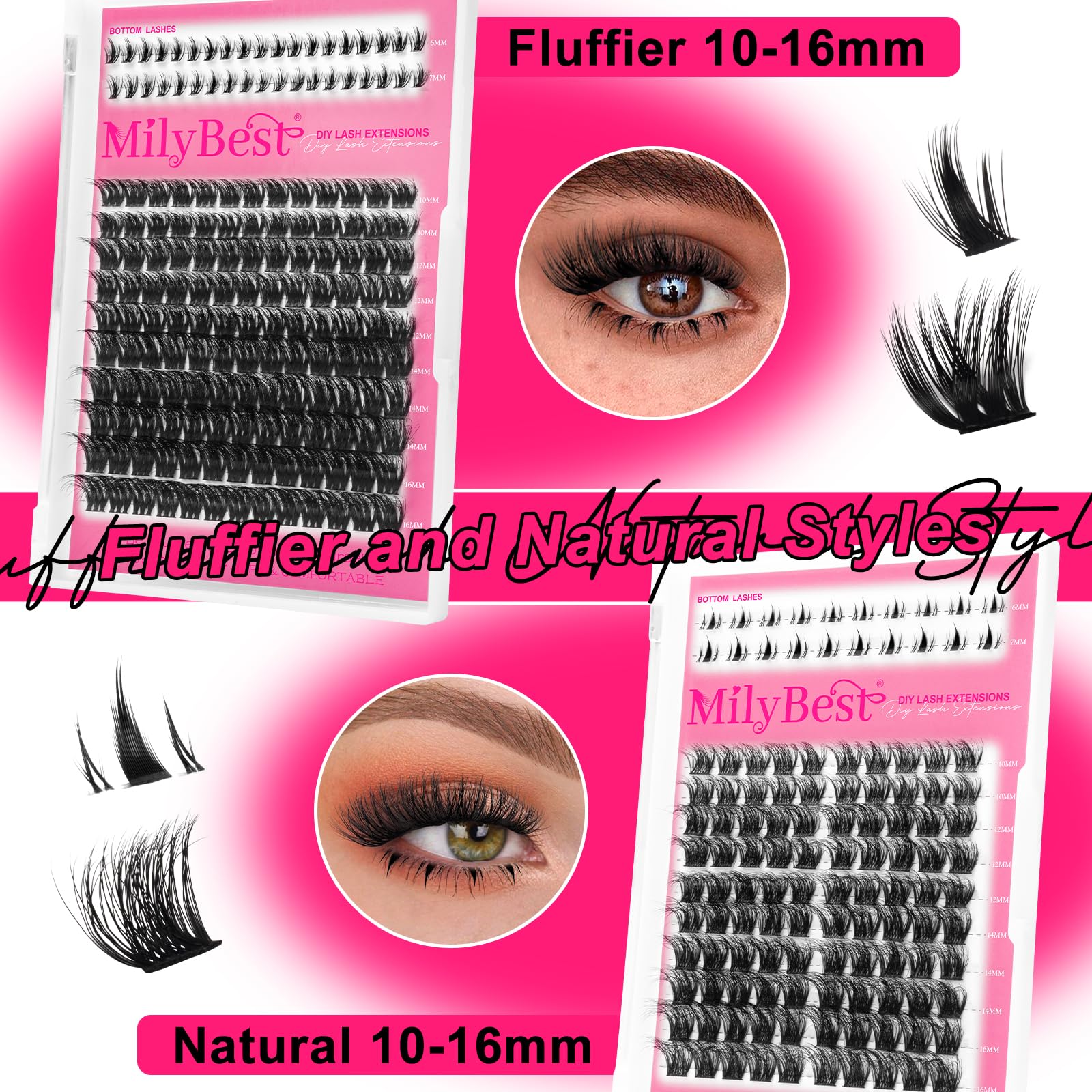 MilyBest eyelash tweezers provide precise placement for beginners and pros.