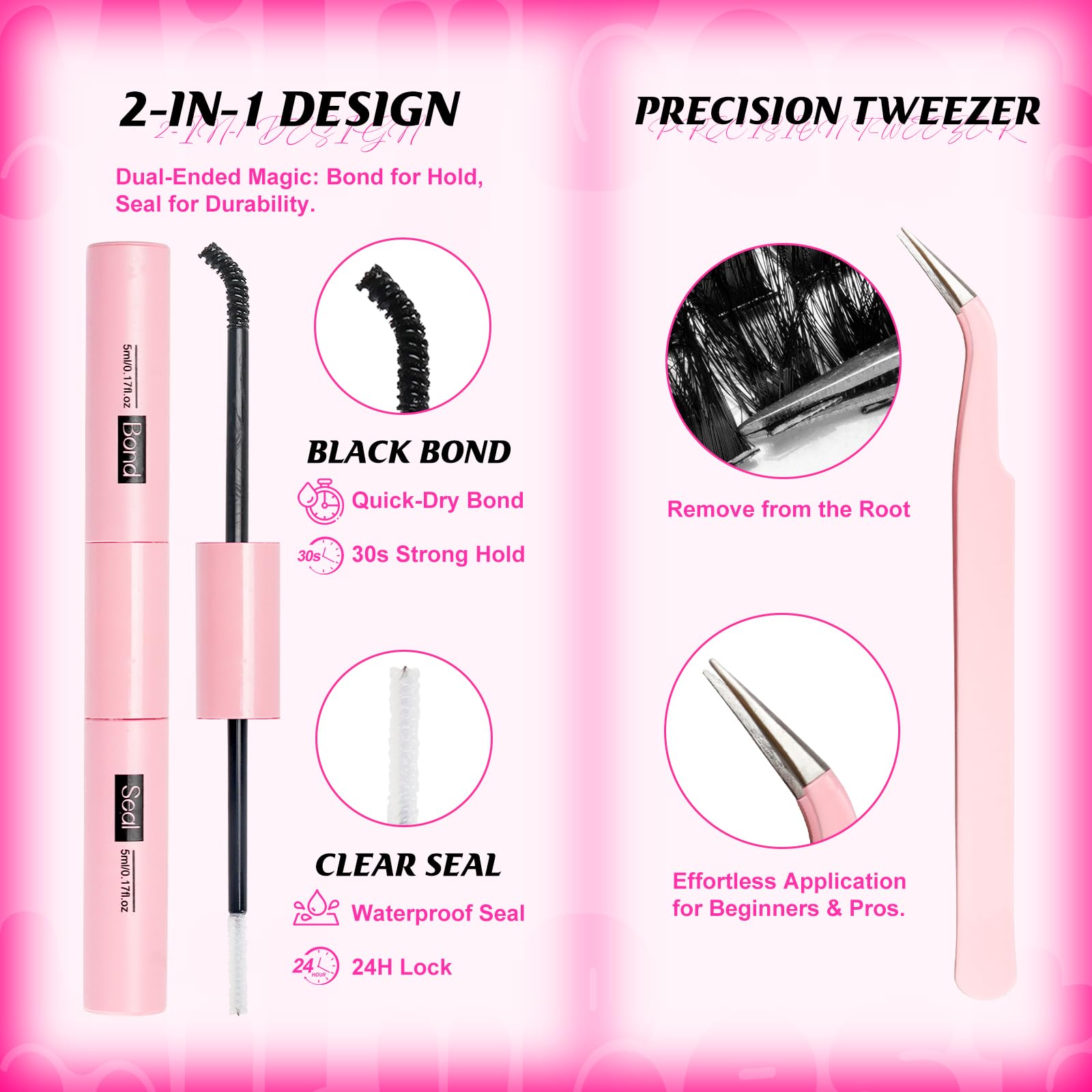 MilyBest eyelash tweezers for precise, beginner-friendly application.