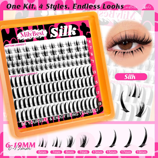 MilyBest Rozen cluster lashes kit for balanced, eye-enhancing volume at home.