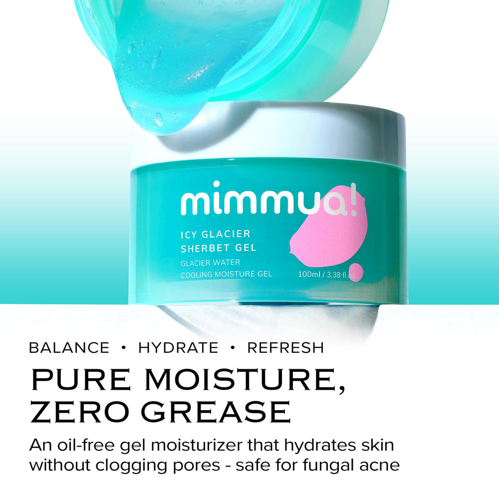 mimmua Ice Sorbet gel-cream jar with smooth texture for daily use.