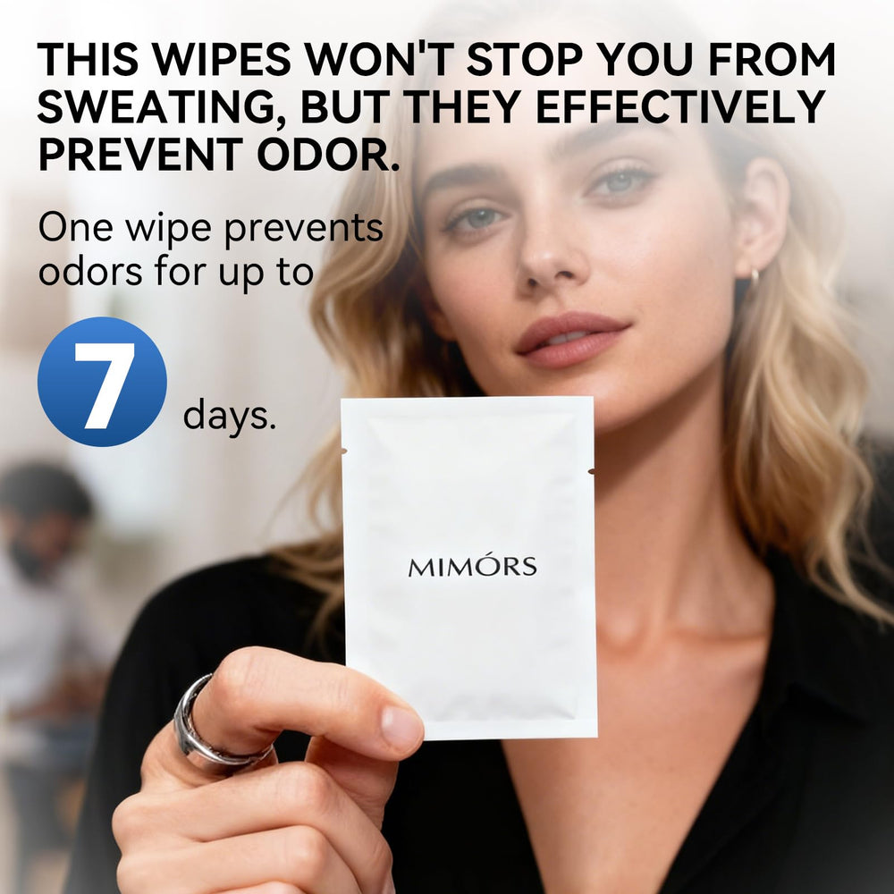 MIMORS Deodorant Wipes individually wrapped for hygienic freshness