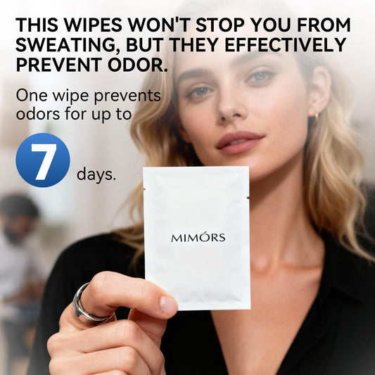 MIMORS Deodorant Wipes individually wrapped for hygienic freshness