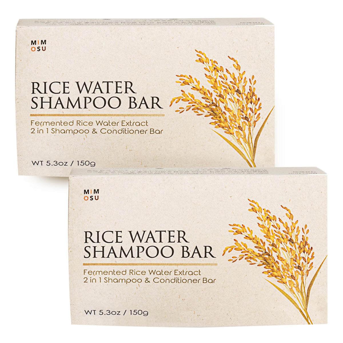 mimosu fermented rice water shampoo bar foam for clean fuller hair