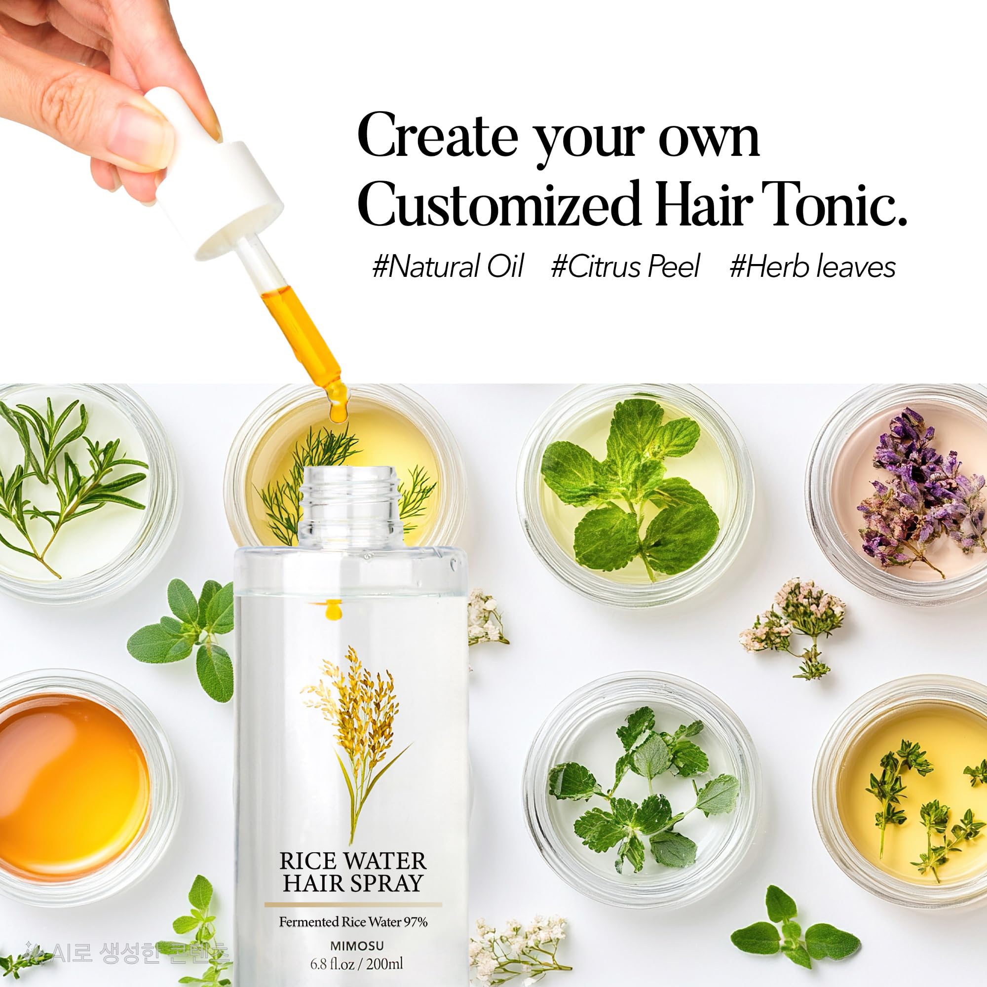 Mimosu Korean sticky rice hydration delivers deep moisture to hair.