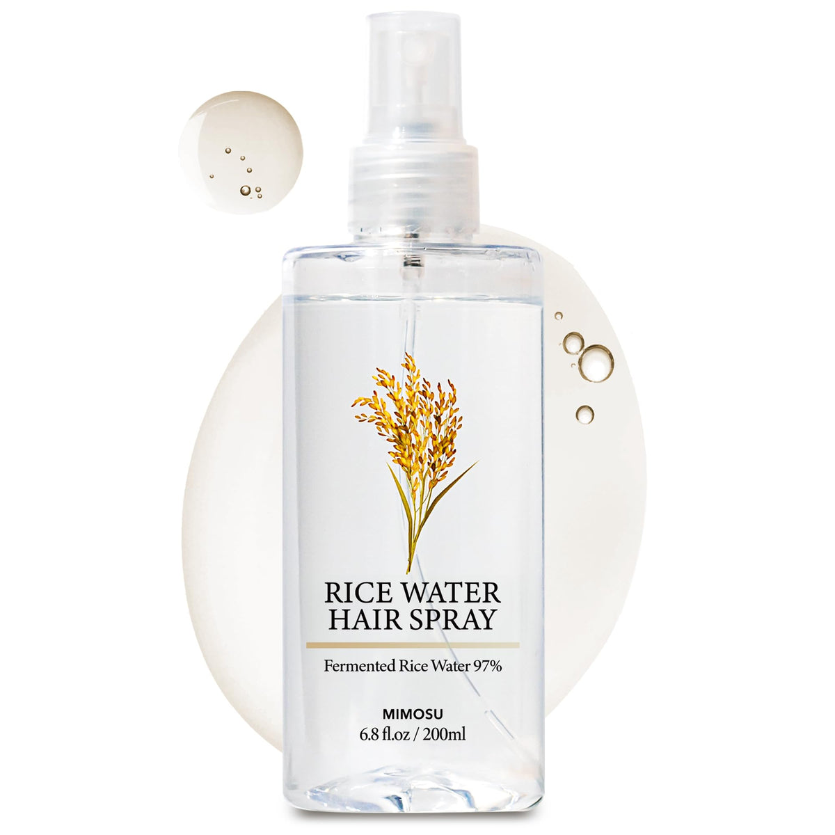 Mimosu rice water spray bottle showing easy, mess-free daily hair care.