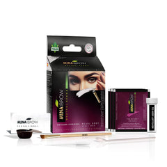 MinaiBrow Mina iBrow Pearl Gray kit packaging highlights plant-based color