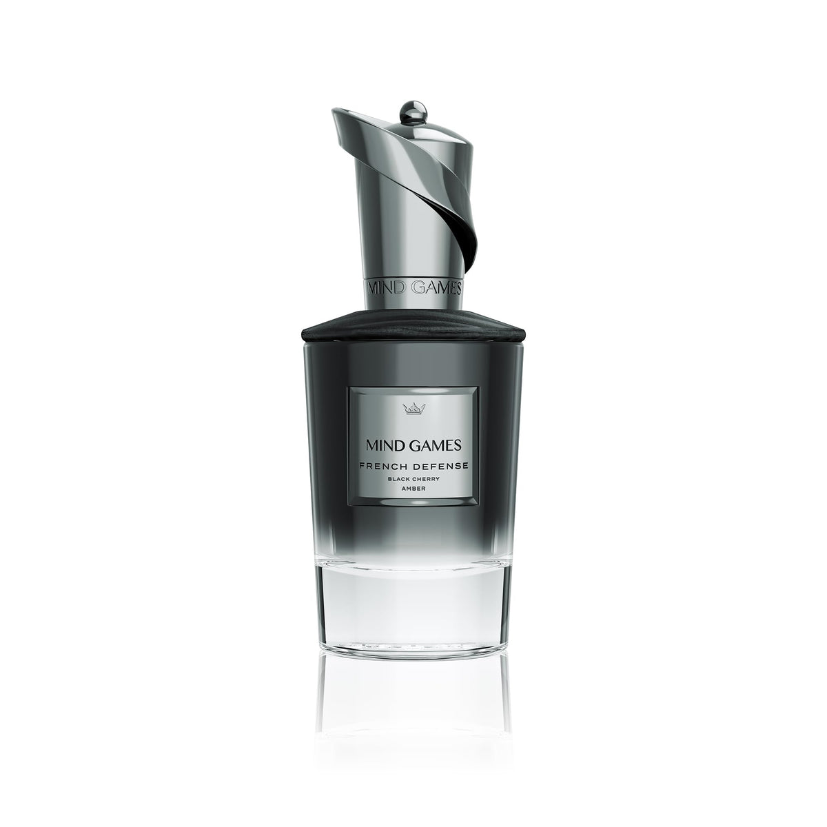 MIND GAMES French Defense bottle showing cherry and chamomile notes for a bright, uplifting scent.