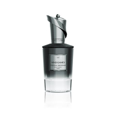 MIND GAMES French Defense bottle showing cherry and chamomile notes for a bright, uplifting scent.