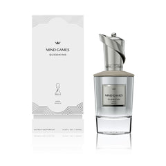 Mind Games Queening coconut and fluffy musk drydown in a soft glow.