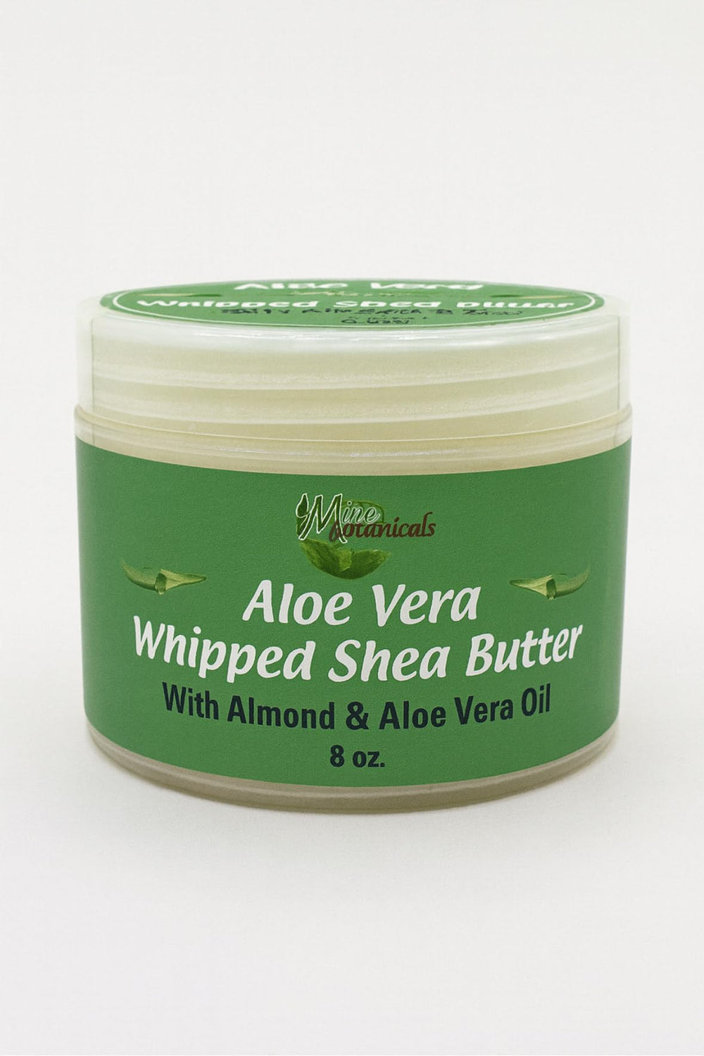 Mine Botanicals Aloe Vera Whipped Shea Butter jar for quick hydration after bathing