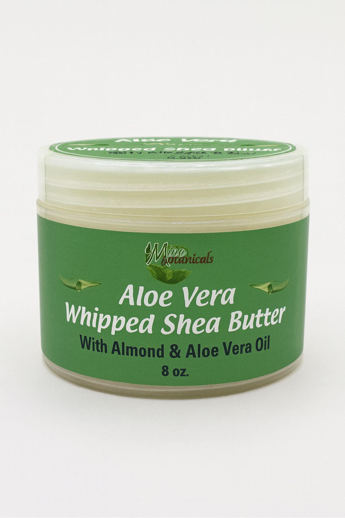 Mine Botanicals Aloe Vera Whipped Shea Butter jar for quick hydration after bathing
