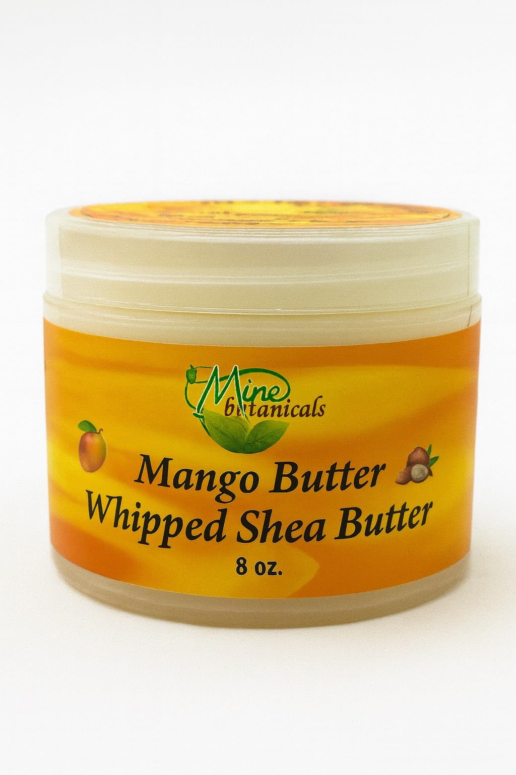 Mine Botanicals Whipped Body Butter jar close-up—rich hydration for soft, smooth skin.