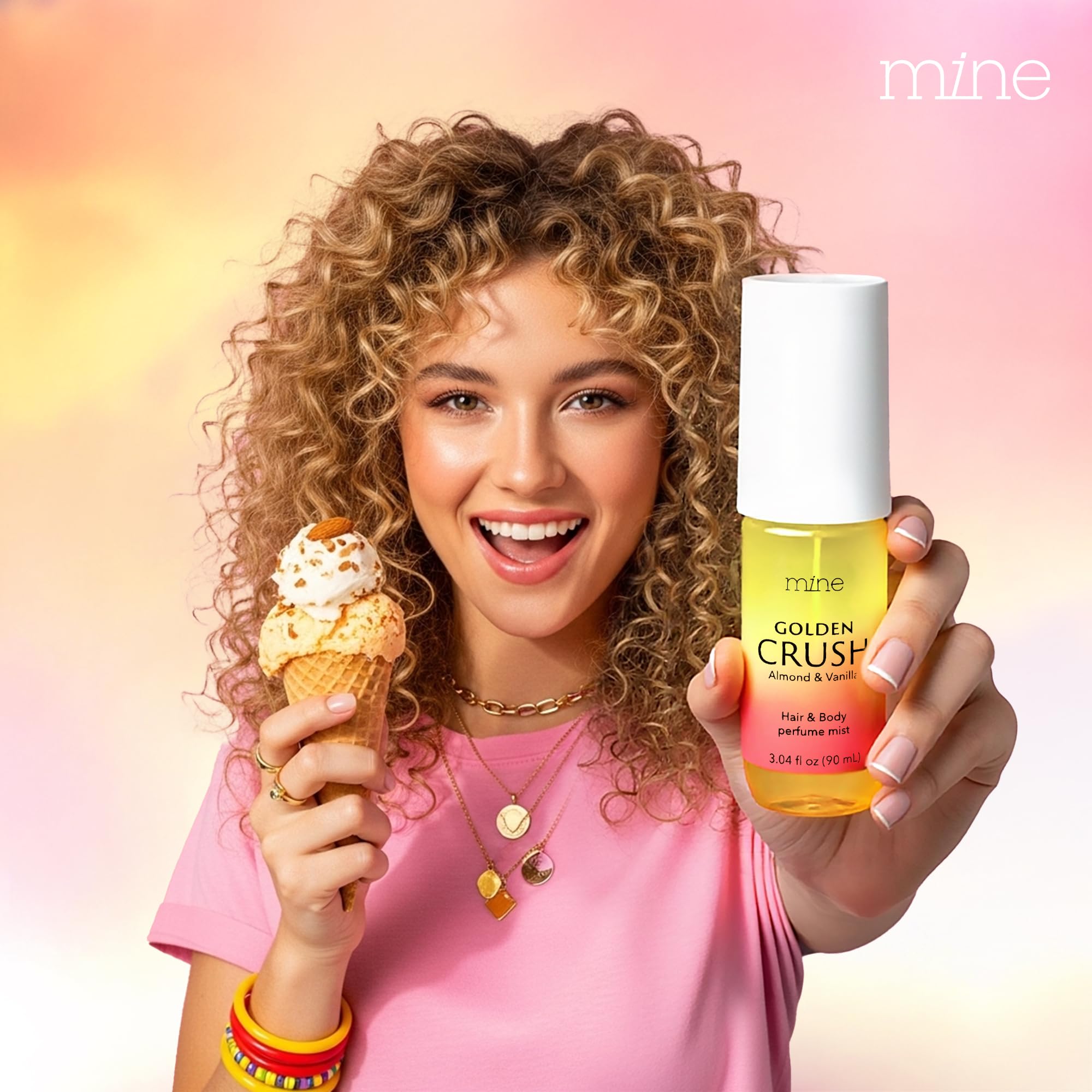 Mine hair perfume mist on skin and hair for multi use