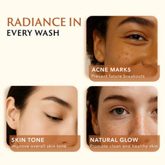 Mine soap lather in hand illustrating gentle creamy foam and mild cleanse
