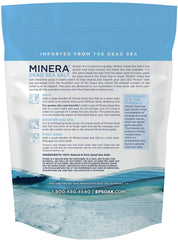 Minera Dead Sea Salt unscented tub bath emphasizes pure, mineral-rich cleansing